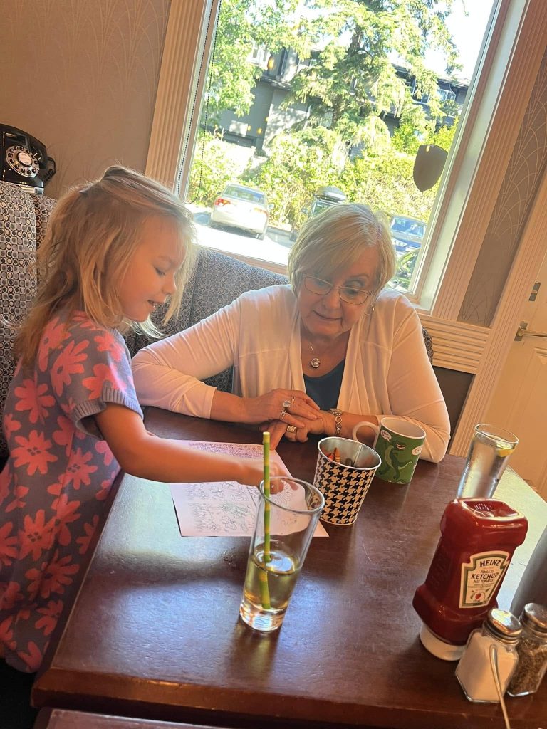 My mom with her 14th great-grandchild